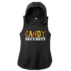 Candy Security Easy Halloween Costume For Lazy Adult Mom Dad Gift Ladies PosiCharge Tri-Blend Wicking Draft Hoodie Tank