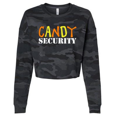 Candy Security Easy Halloween Costume For Lazy Adult Mom Dad Gift Cropped Pullover Crew