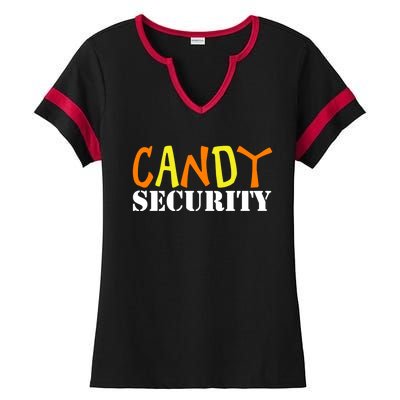 Candy Security Easy Halloween Costume For Lazy Adult Mom Dad Gift Ladies Halftime Notch Neck Tee