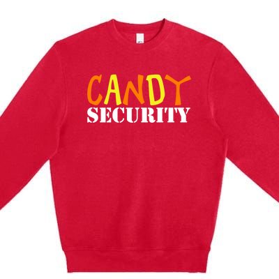 Candy Security Easy Halloween Costume For Lazy Adult Mom Dad Gift Premium Crewneck Sweatshirt