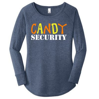 Candy Security Easy Halloween Costume For Lazy Adult Mom Dad Gift Women's Perfect Tri Tunic Long Sleeve Shirt