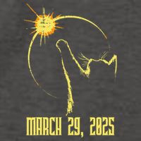 Cat Solar Eclipse March 29th 2025 Cat Reaching To Sun Vector Backpack