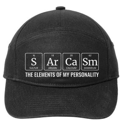 Chemistry Sarcasm Elements Of My Personality Funny 7-Panel Snapback Hat