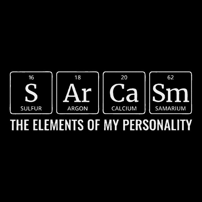 Chemistry Sarcasm Elements Of My Personality Funny Flat Bill Trucker Hat