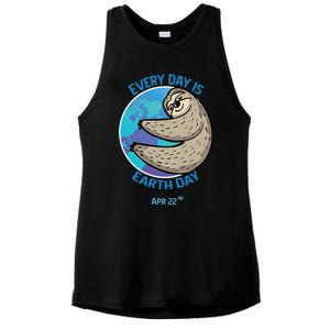 Cute Sloth Earth Day Everyday Is Earth Day Apr 22nd Great Gift Ladies PosiCharge Tri-Blend Wicking Tank