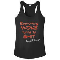 Confucius Says Everything Woke Turns To Shxt Donald J Trump Ladies PosiCharge Competitor Racerback Tank