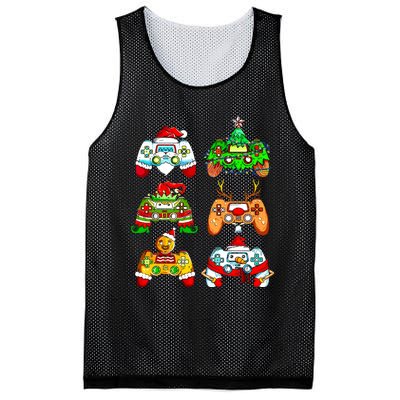 Christmas Santa Elf Gaming Controllers Gamer Xmas Mesh Reversible Basketball Jersey Tank