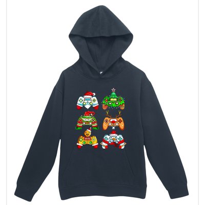 Christmas Santa Elf Gaming Controllers Gamer Xmas Urban Pullover Hoodie