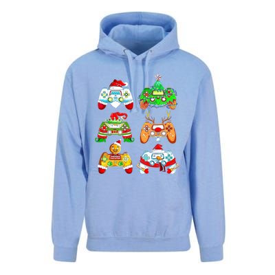 Christmas Santa Elf Gaming Controllers Gamer Xmas Unisex Surf Hoodie