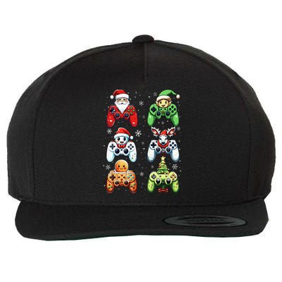 Christmas Santa Elf Snowman Cookie Gaming Wool Snapback Cap