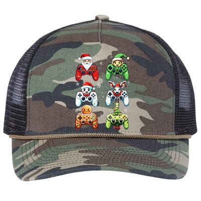 Christmas Santa Elf Snowman Cookie Gaming Retro Rope Trucker Hat Cap