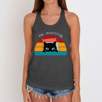 Cat Shirt. Ew. Mornings Women's Knotted Racerback Tank