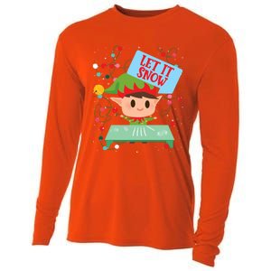 Cocaine Santa Elf Gift Sweater Let It Snow Meaningful Gift Cooling Performance Long Sleeve Crew