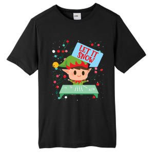 Cocaine Santa Elf Gift Sweater Let It Snow Meaningful Gift Tall Fusion ChromaSoft Performance T-Shirt