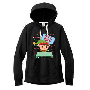 Cocaine Santa Elf Gift Sweater Let It Snow Meaningful Gift Women's Fleece Hoodie