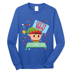 Cocaine Santa Elf Gift Sweater Let It Snow Meaningful Gift Long Sleeve Shirt