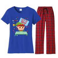 Cocaine Santa Elf Gift Sweater Let It Snow Meaningful Gift Women's Flannel Pajama Set