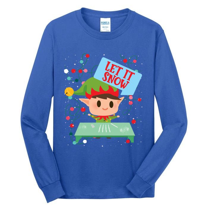 Cocaine Santa Elf Gift Sweater Let It Snow Meaningful Gift Tall Long Sleeve T-Shirt