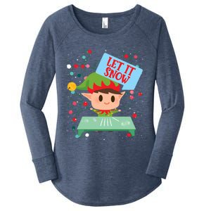 Cocaine Santa Elf Gift Sweater Let It Snow Meaningful Gift Women's Perfect Tri Tunic Long Sleeve Shirt