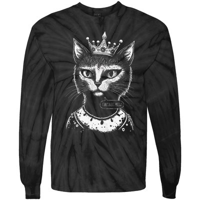 Cat Says Excuse Mew An Indignant Response To A Rude Person Tie-Dye Long Sleeve Shirt