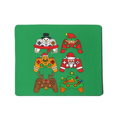 Christmas Santa Elf Gaming Controllers Snowman Mousepad