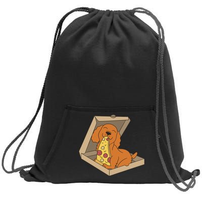 Cocker Spaniel Eating Pizza Funny Dog lover Sweatshirt Cinch Pack Bag