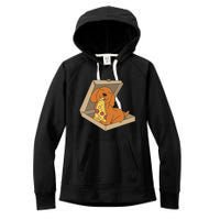 Cocker Spaniel Eating Pizza Funny Dog lover Women's Fleece Hoodie