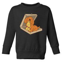 Cocker Spaniel Eating Pizza Funny Dog lover Toddler Sweatshirt