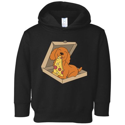 Cocker Spaniel Eating Pizza Funny Dog lover Toddler Hoodie