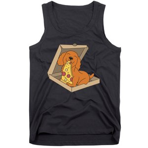 Cocker Spaniel Eating Pizza Funny Dog lover Tank Top