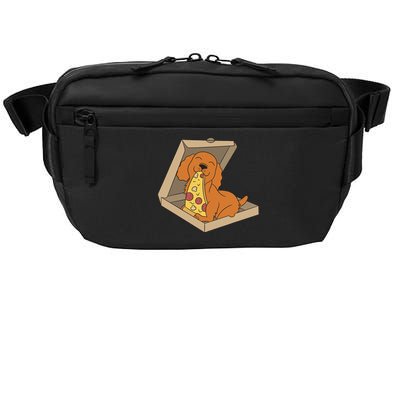 Cocker Spaniel Eating Pizza Funny Dog lover Crossbody Pack