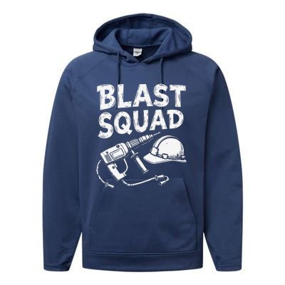 Construction Squad Explosives Deconstruction Demolitionist Performance Fleece Hoodie