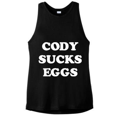 Cody Sucks Eggs Ladies PosiCharge Tri-Blend Wicking Tank