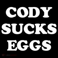 Cody Sucks Eggs Drawstring Bag
