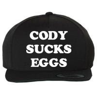 Cody Sucks Eggs Wool Snapback Cap