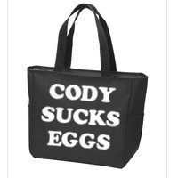 Cody Sucks Eggs Zip Tote Bag