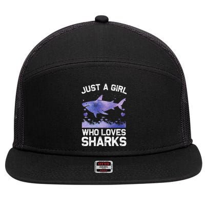 Cool Shark For Wo Shark Whale Shark Lover 7 Panel Mesh Trucker Snapback Hat