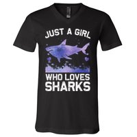 Cool Shark For Wo Shark Whale Shark Lover V-Neck T-Shirt