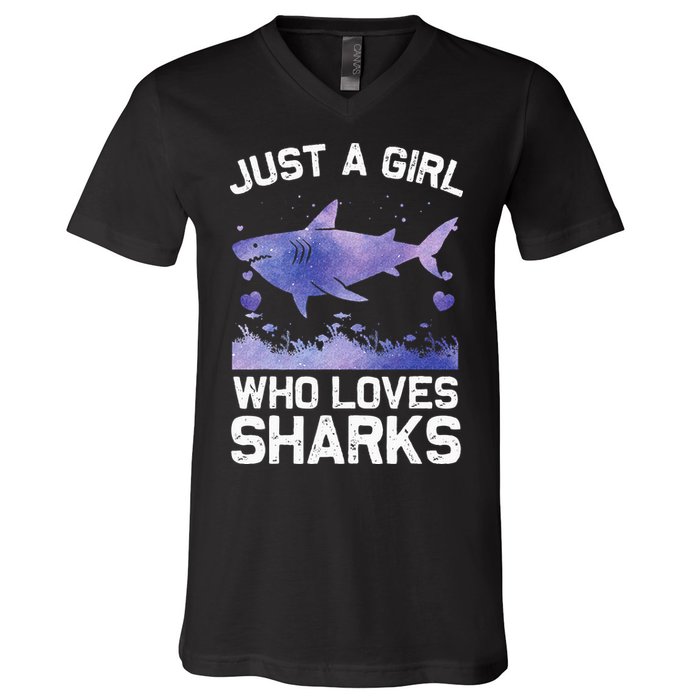 Cool Shark For Wo Shark Whale Shark Lover V-Neck T-Shirt