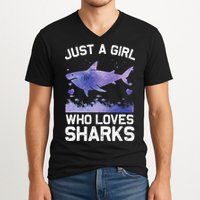 Cool Shark For Wo Shark Whale Shark Lover V-Neck T-Shirt