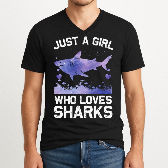 Cool Shark For Wo Shark Whale Shark Lover V-Neck T-Shirt