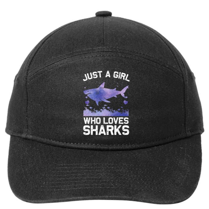 Cool Shark For Wo Shark Whale Shark Lover 7-Panel Snapback Hat