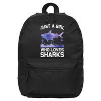 Cool Shark For Wo Shark Whale Shark Lover 16 in Basic Backpack