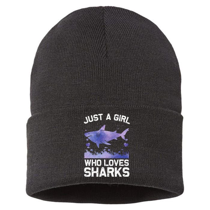 Cool Shark For Wo Shark Whale Shark Lover Sustainable Knit Beanie