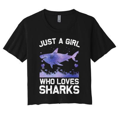 Cool Shark For Wo Shark Whale Shark Lover Crop Top