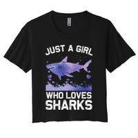 Cool Shark For Wo Shark Whale Shark Lover Crop Top