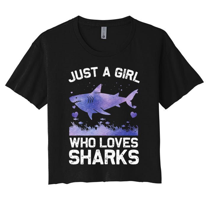 Cool Shark For Wo Shark Whale Shark Lover Crop Top