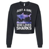 Cool Shark For Wo Shark Whale Shark Lover Cropped Pullover Crew