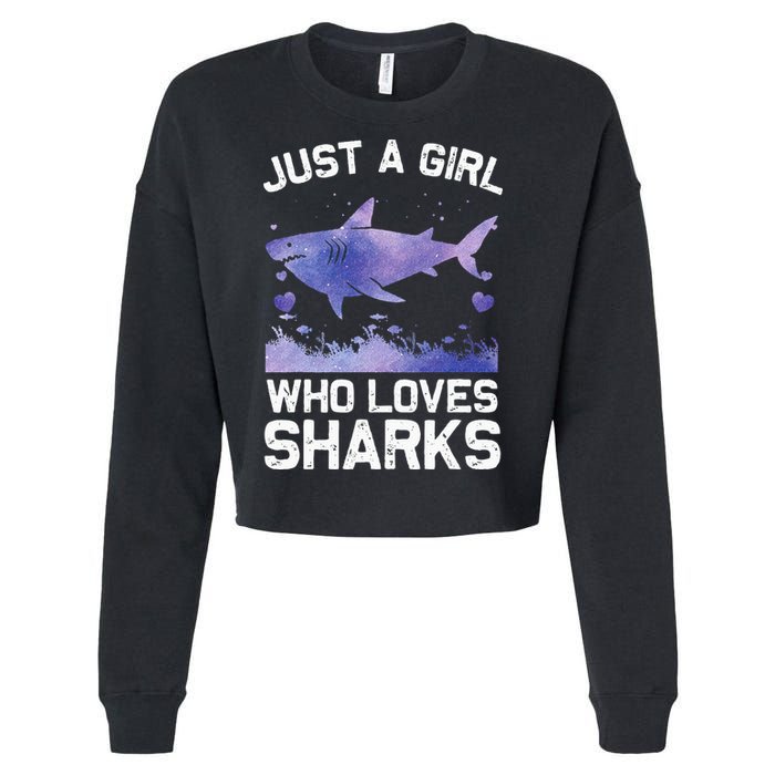 Cool Shark For Wo Shark Whale Shark Lover Cropped Pullover Crew