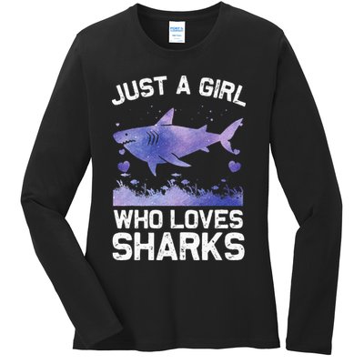 Cool Shark For Wo Shark Whale Shark Lover Ladies Long Sleeve Shirt